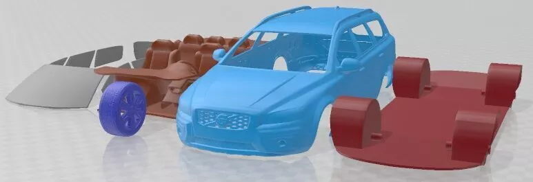 Volvo XC70 2014 Printable Car 3D print model