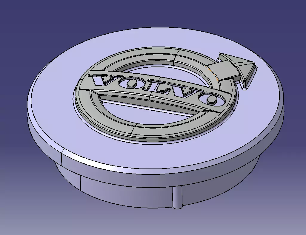 Volvo Iron mark steering wheel center cap 3D print model