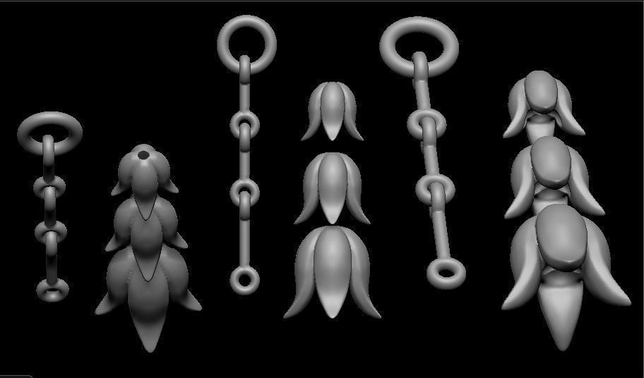 Pendant skull aztec 3D print model_5