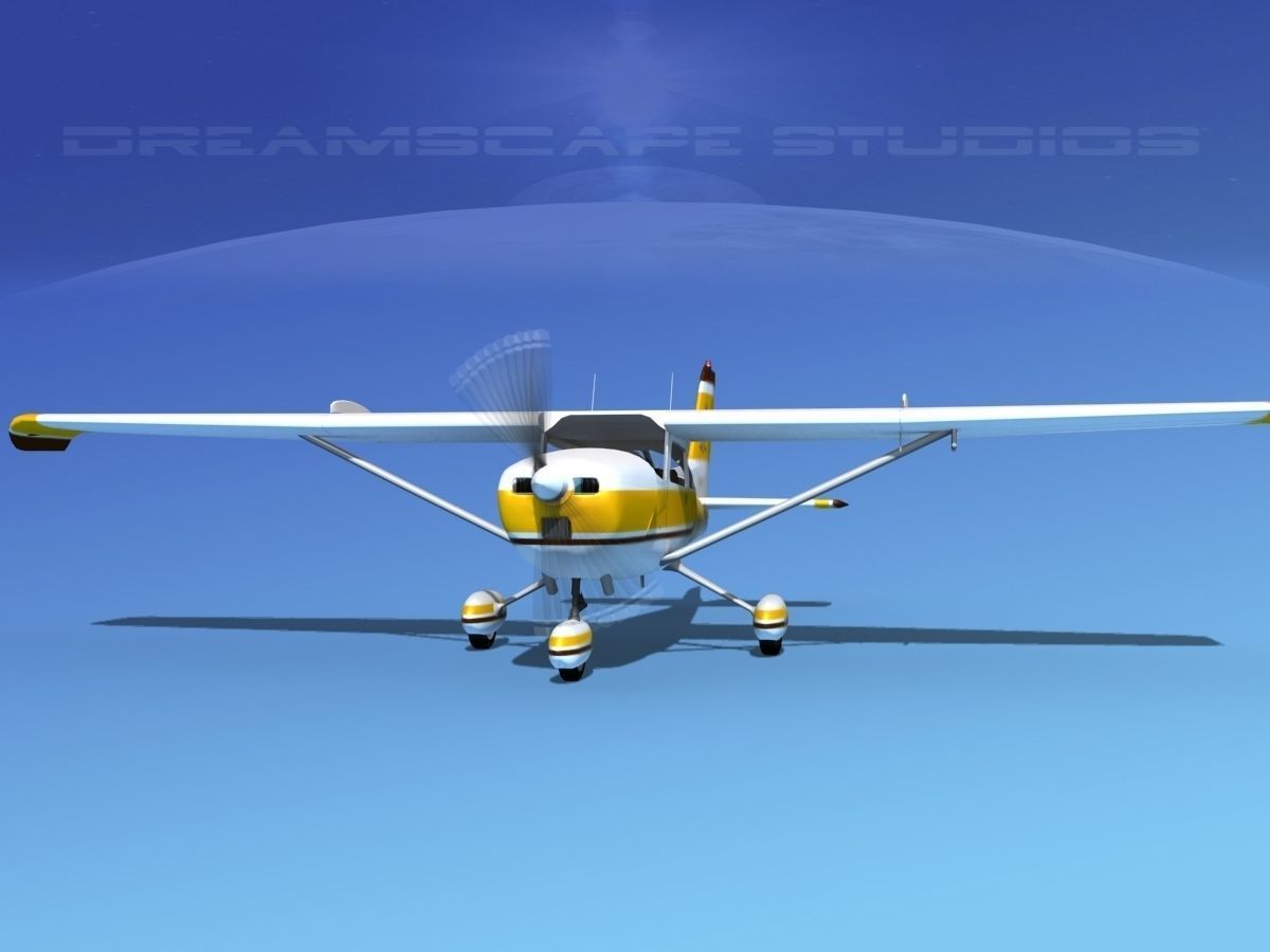 Cessna 172 Skyhawk STOL V09 3D model_1