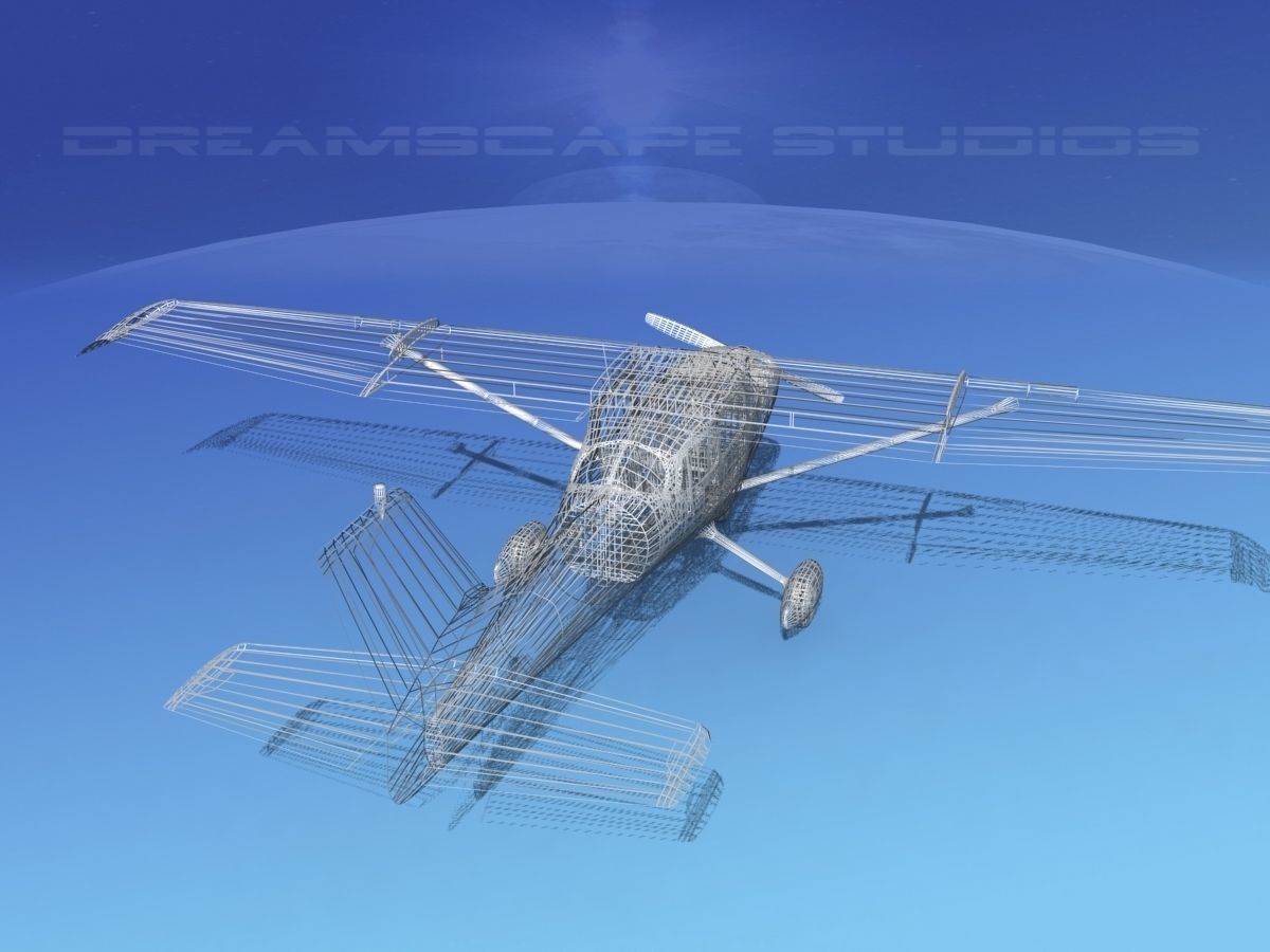 Cessna 172 Skyhawk STOL V09 3D model_16