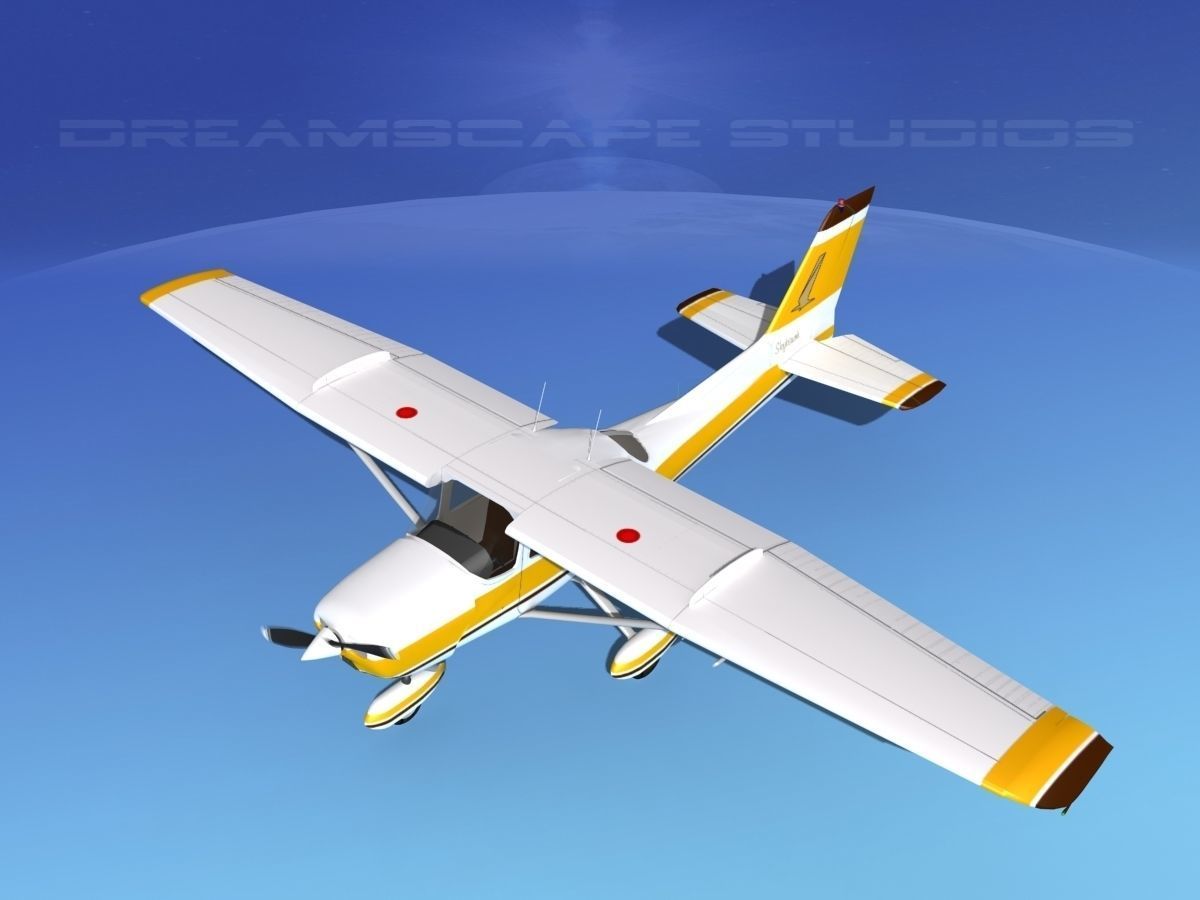 Cessna 172 Skyhawk STOL V09 3D model_10