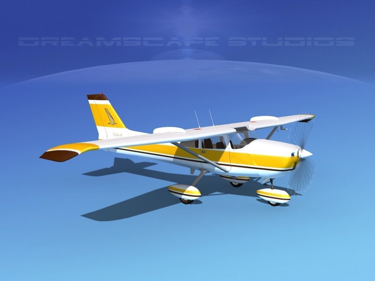 Cessna 172 Skyhawk STOL V09 3D model_3