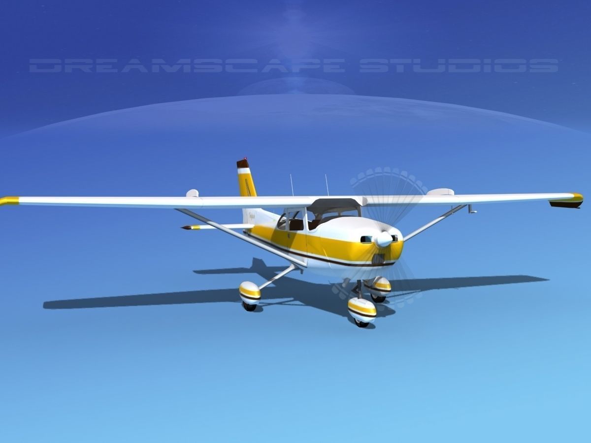 Cessna 172 Skyhawk STOL V09 3D model_2