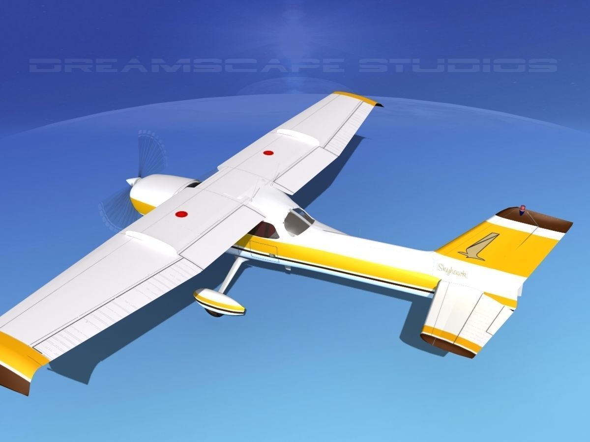 Cessna 172 Skyhawk STOL V09 3D model_8