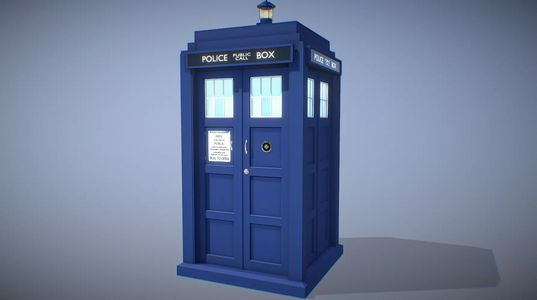 a TARDIS exterior 3D model