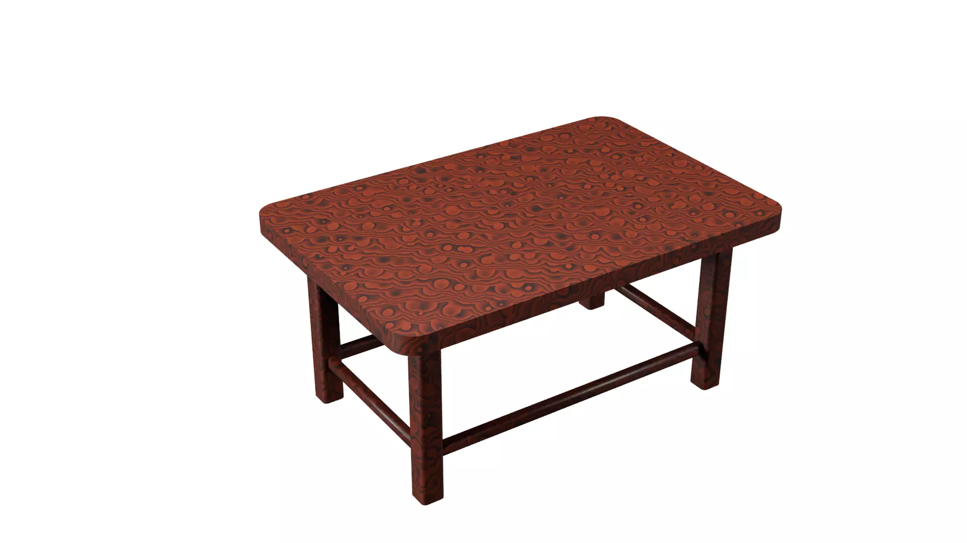 Low Poly Wooden Table 3D Model with Game Ready PBR Textures Free low-poly 3D model
