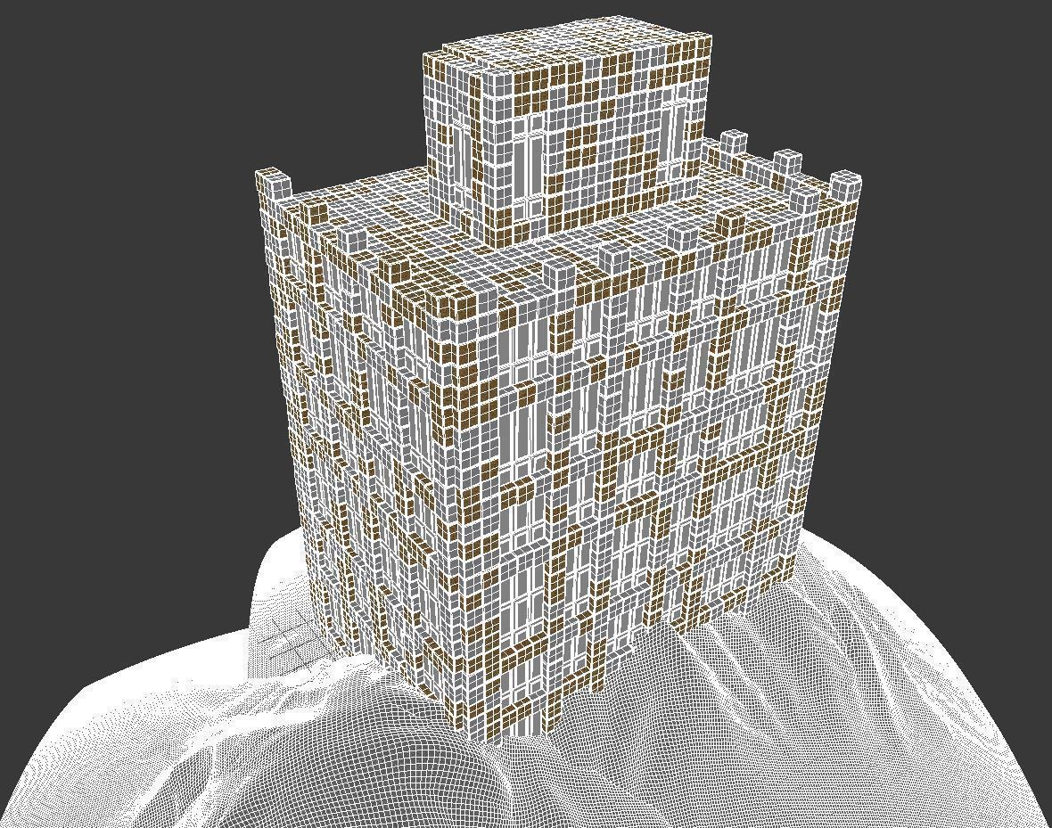 Sugar Cube Building 3D model_1