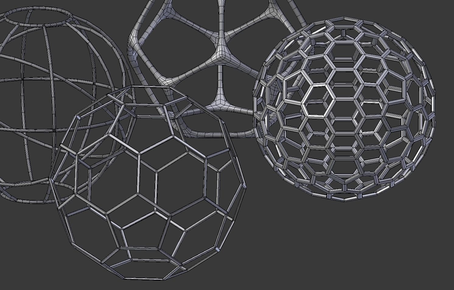 Geometric Decor Objects - Sphere Frames 3D model_9