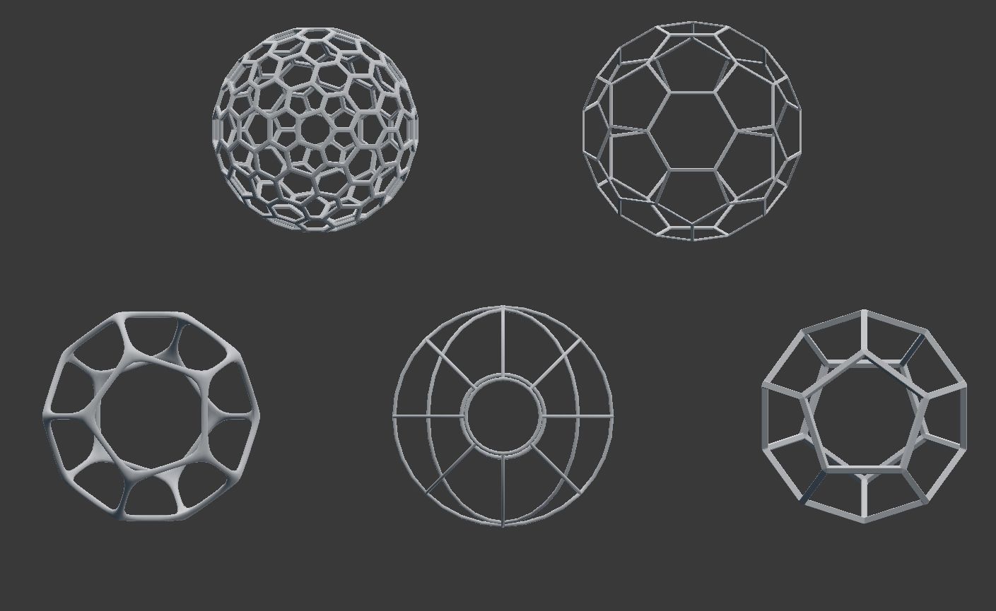 Geometric Decor Objects - Sphere Frames 3D model_10