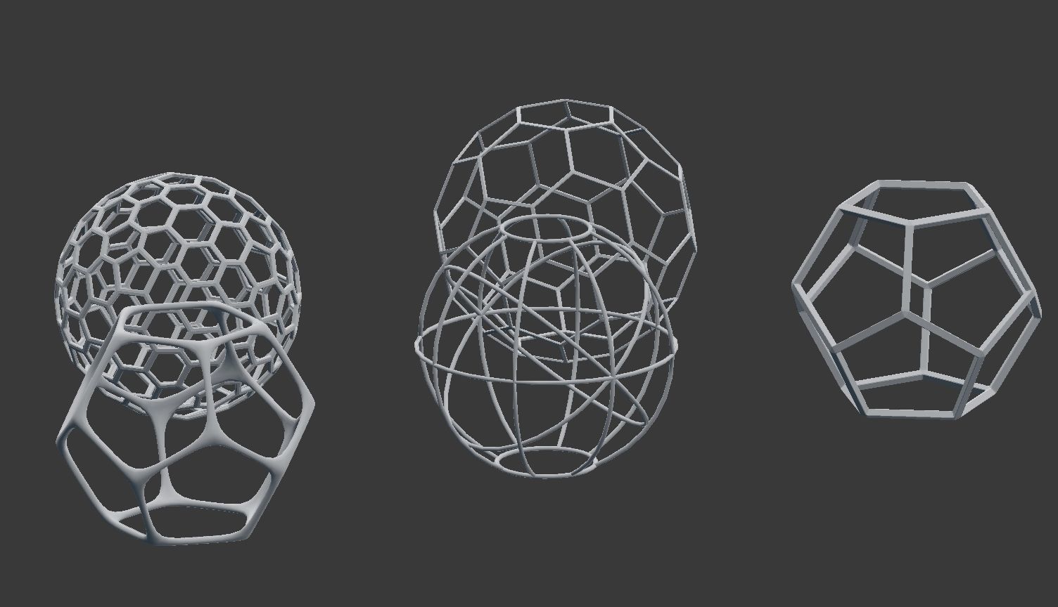 Geometric Decor Objects - Sphere Frames 3D model_13