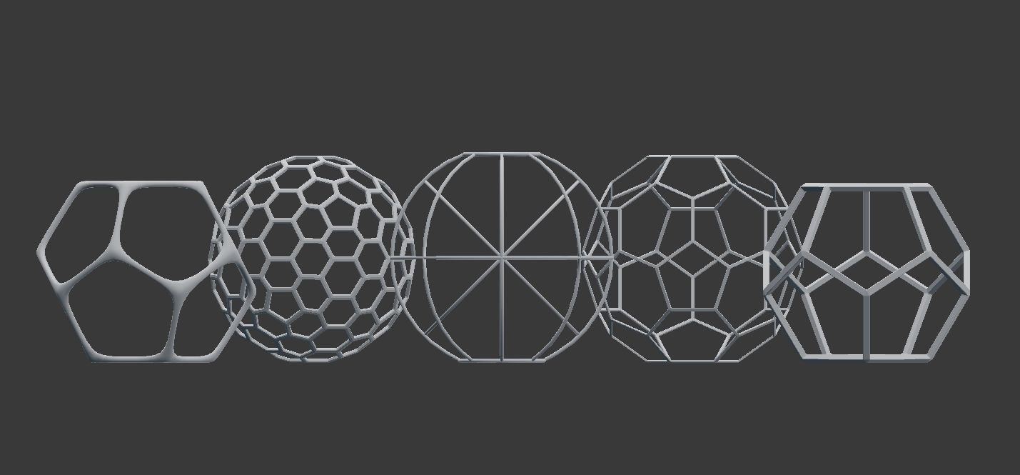Geometric Decor Objects - Sphere Frames 3D model_11