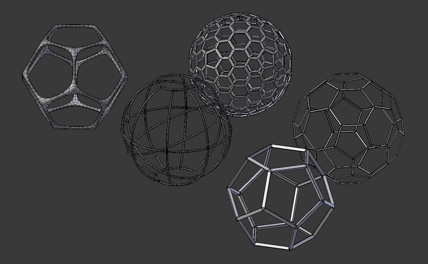 Geometric Decor Objects - Sphere Frames 3D model_16