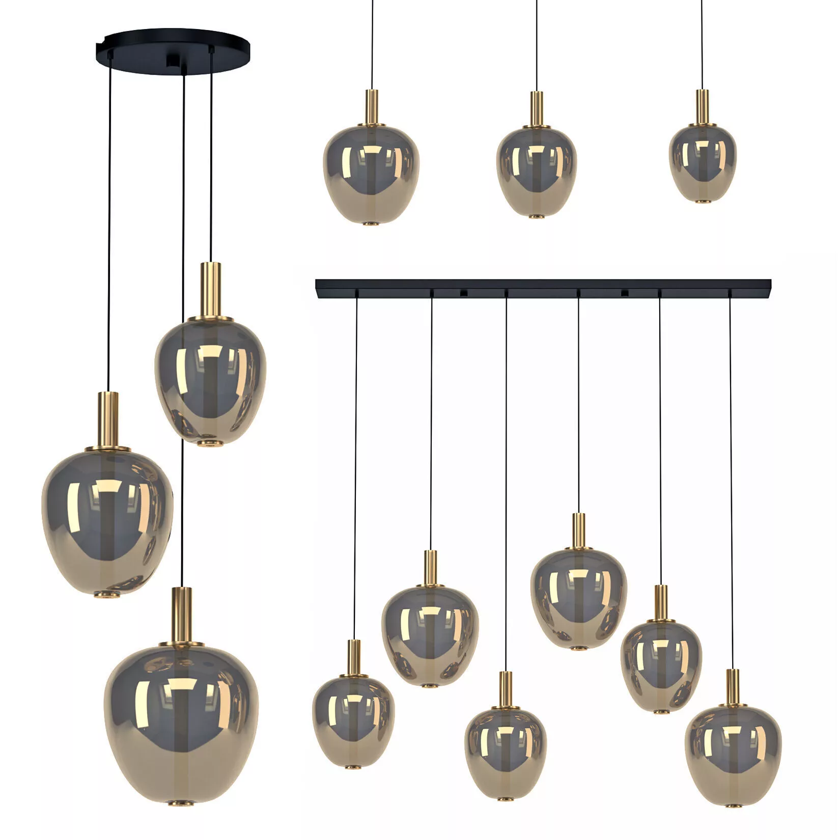 Eglo Fruitera Pendant Light Set 3D model