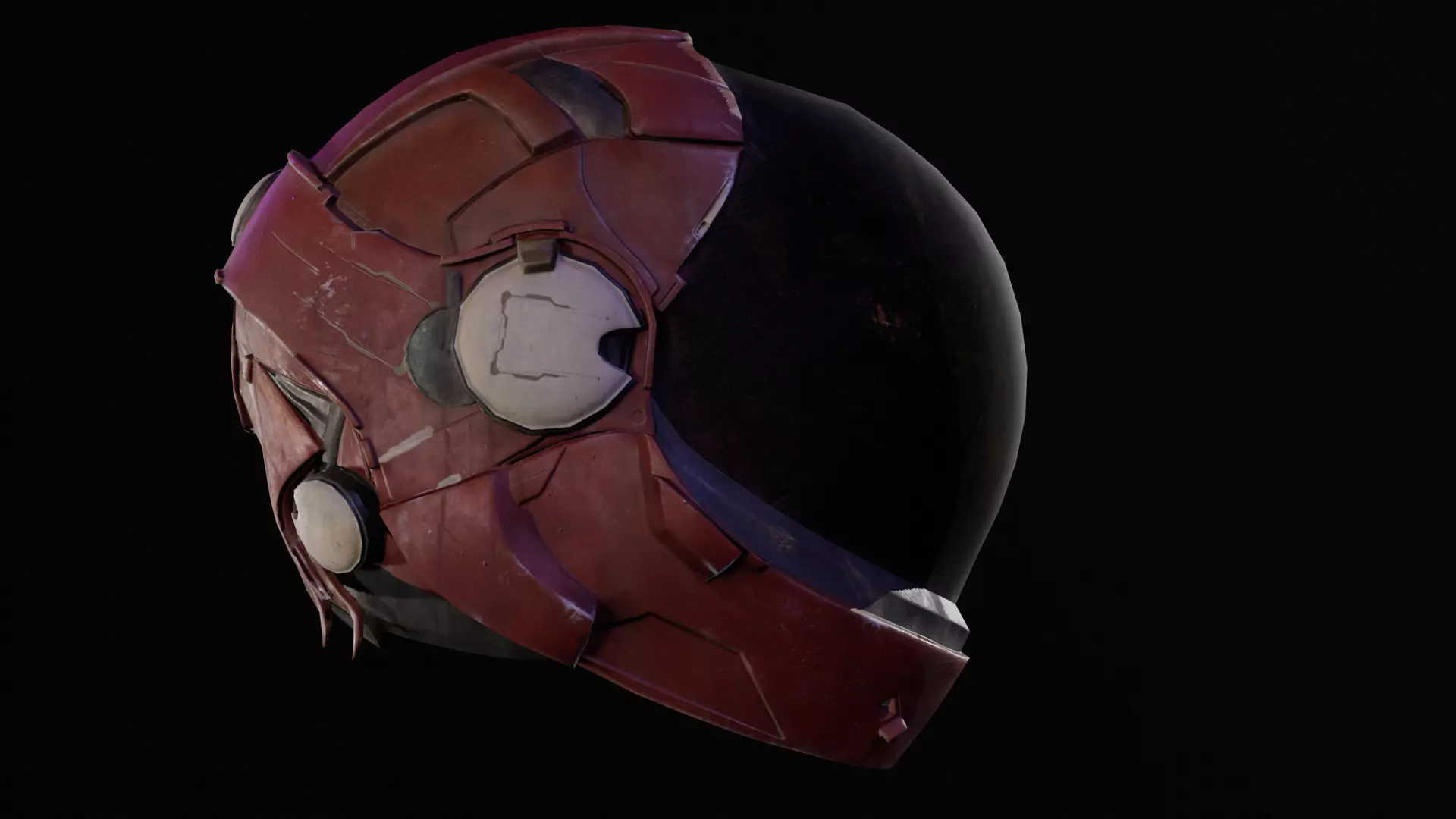 Sci-fi Helmet Low-poly 3D model