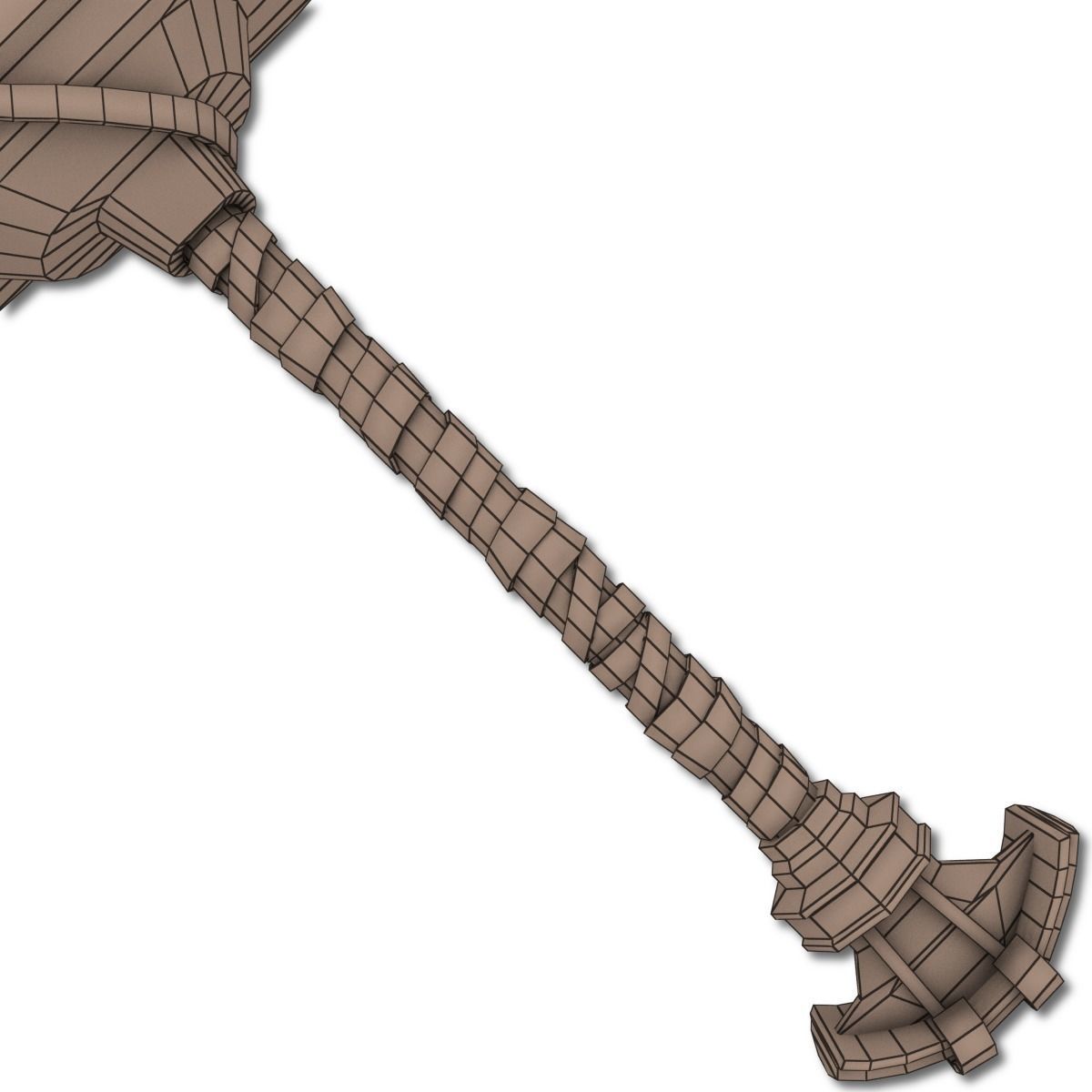 Heavy Full Metal Sword Low-poly 3D model_17