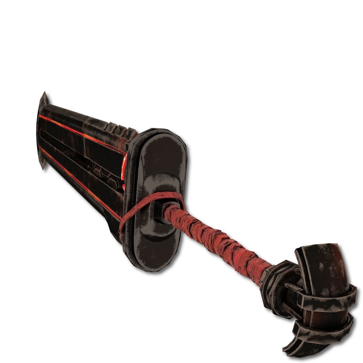 Heavy Full Metal Sword Low-poly 3D model_8