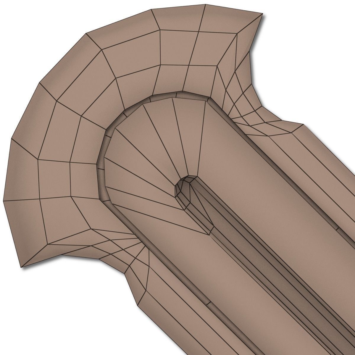 Heavy Full Metal Sword Low-poly 3D model_19