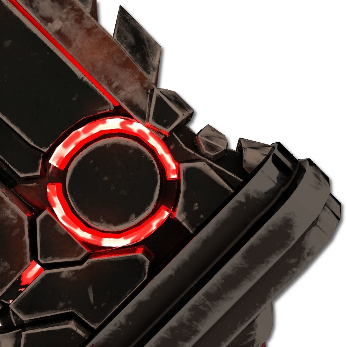 Heavy Full Metal Sword Low-poly 3D model_10