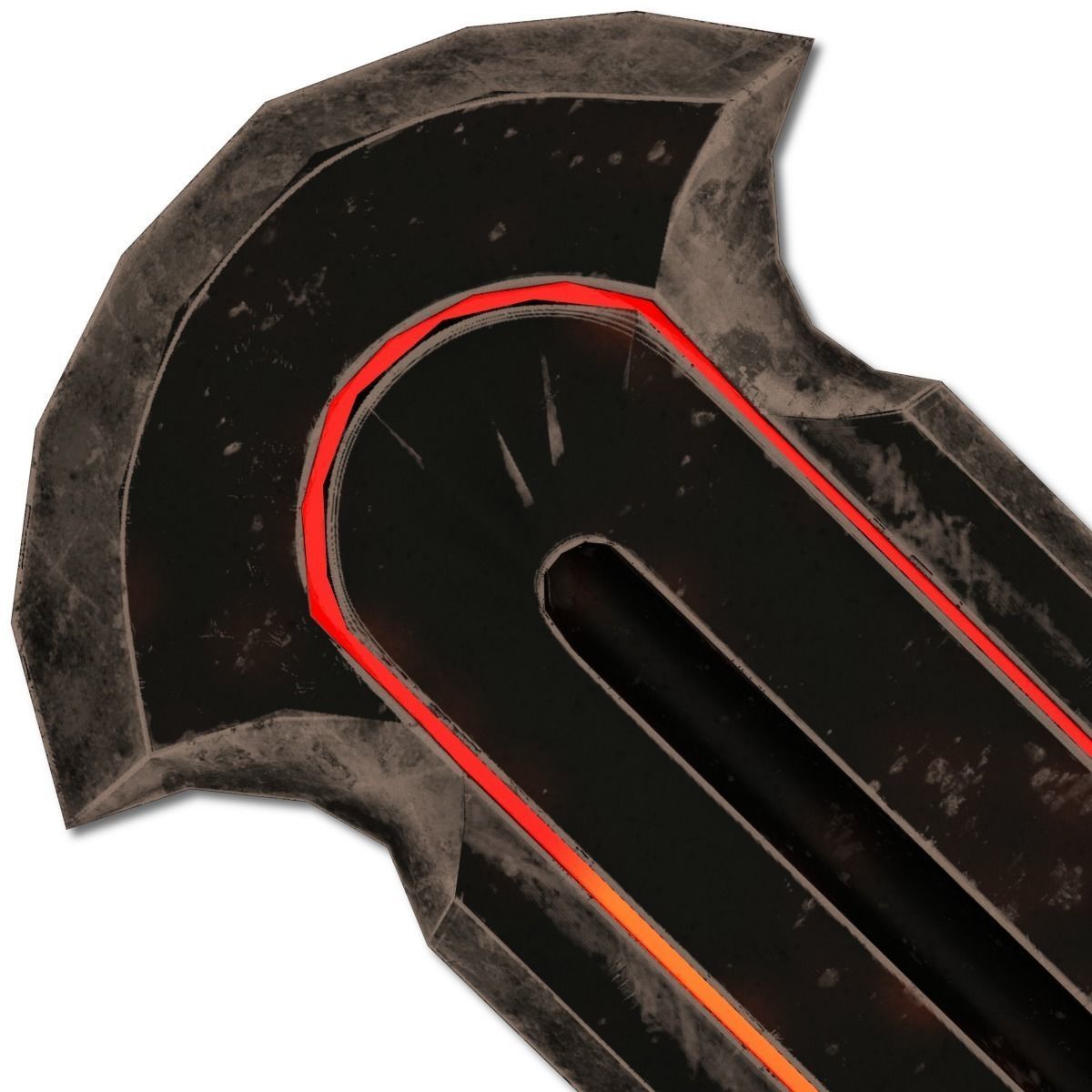 Heavy Full Metal Sword Low-poly 3D model_7