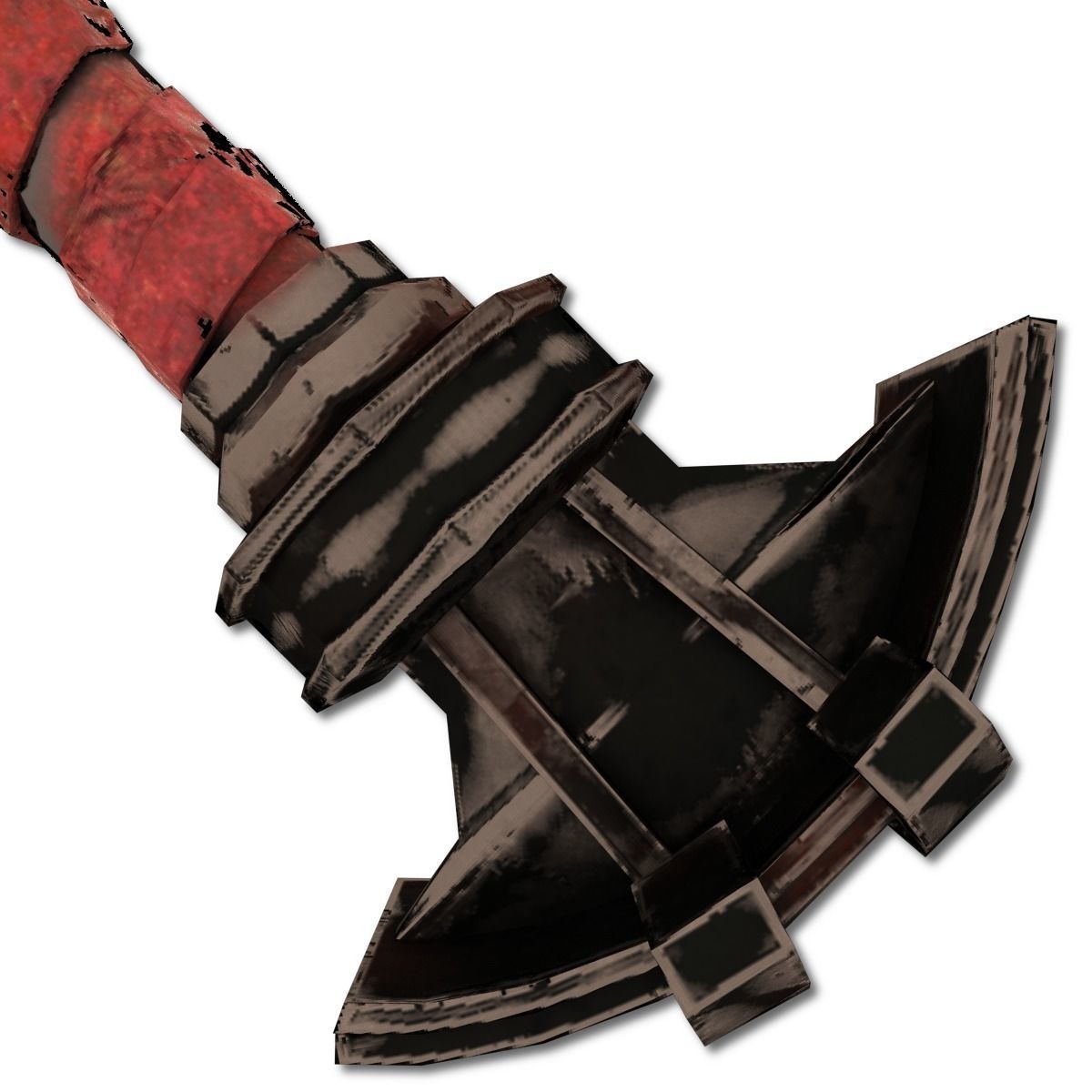 Heavy Full Metal Sword Low-poly 3D model_6