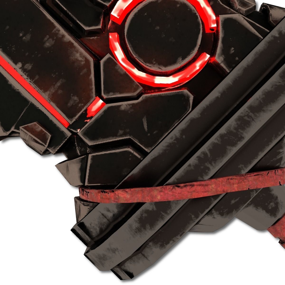 Heavy Full Metal Sword Low-poly 3D model_11