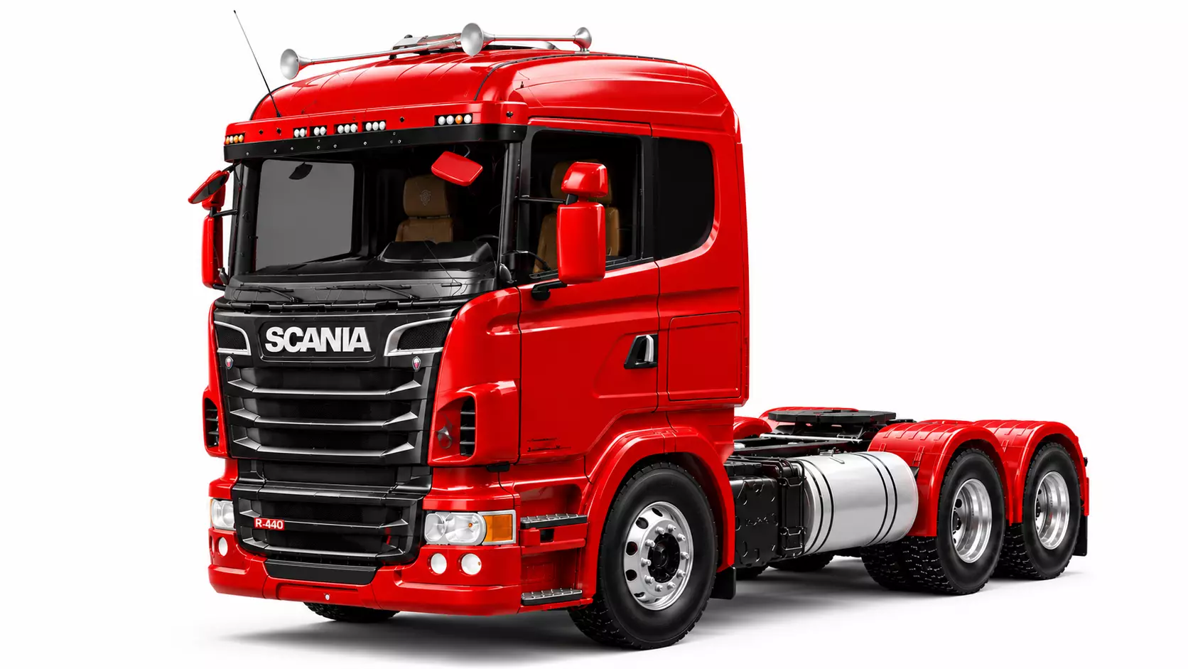 Realistic Heavy Truck with Interior 3D model