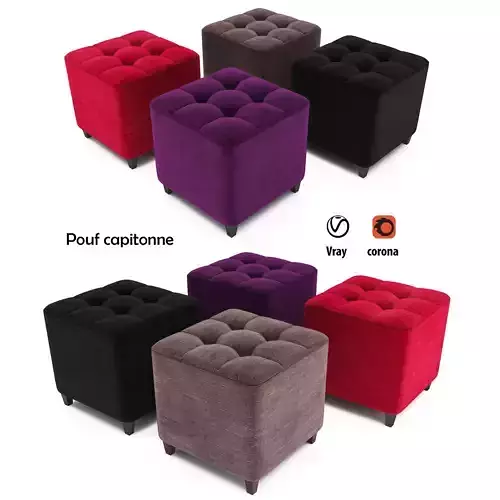 Pouf capitonne