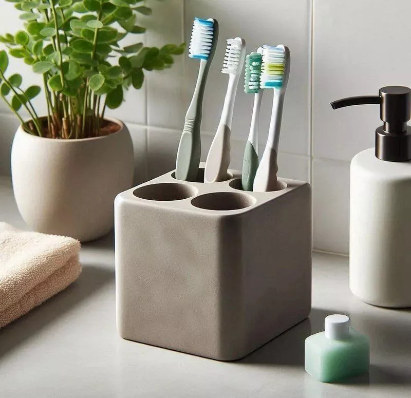 Minimalist Cube Toothbrush Holder 3D print model
