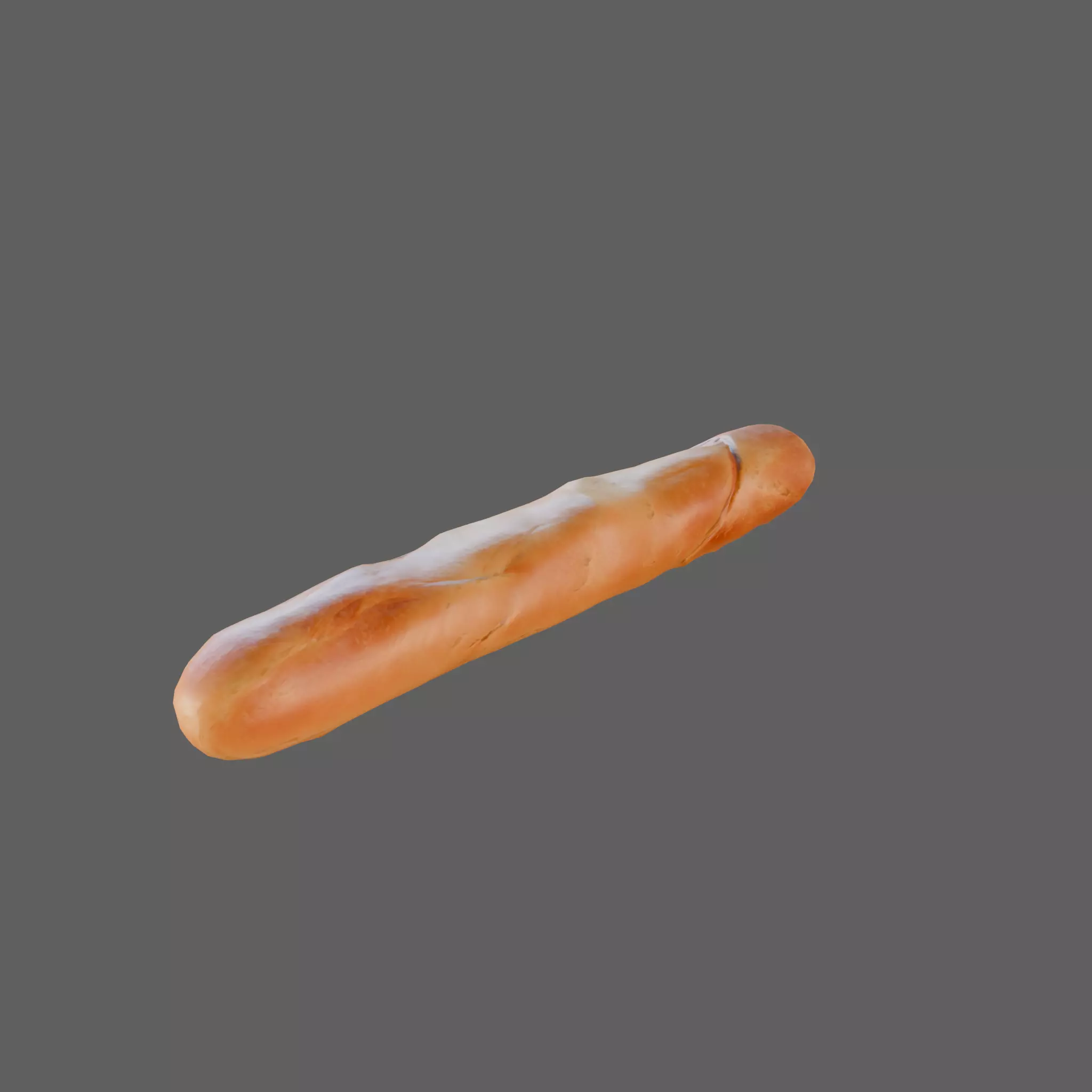 A Realistic Long French Bread 3D model