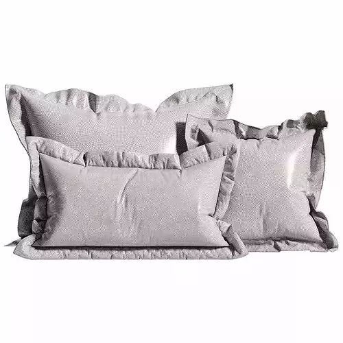 Decorative Pillow Set 02 Low-poly 3D model 6