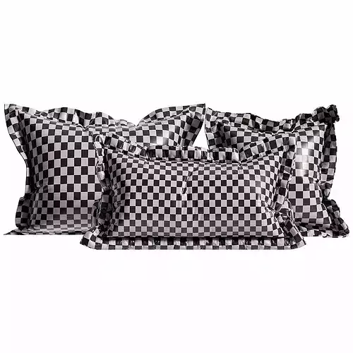 Decorative Pillow Set 02 Low-poly 3D model 7