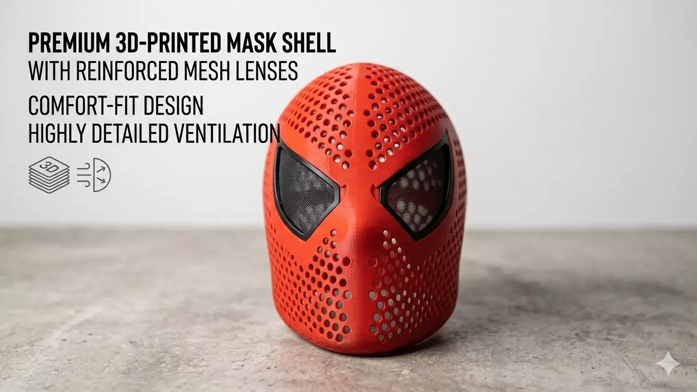 Raimi Spider-Man Faceshell STL Wearable Cosplay Mask 3D print model