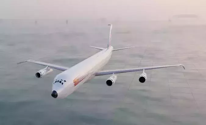 707-620 Style Quad Engine Jetliner - Custom 1950s Plane