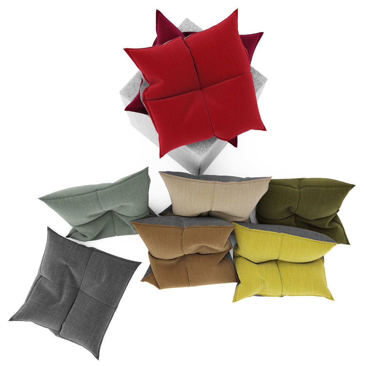 Pillows collection 102 3D model_4