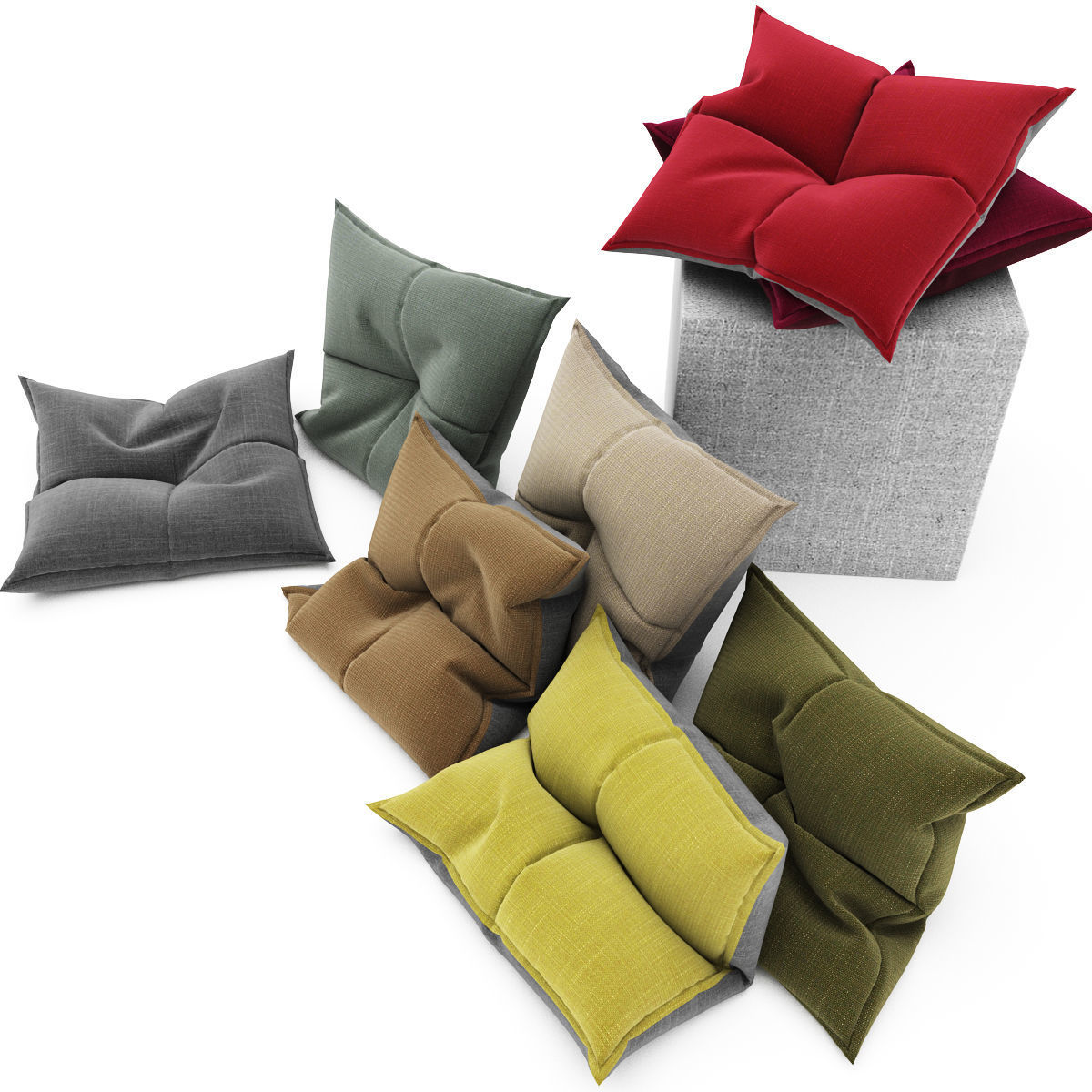 Pillows collection 102 3D model_2