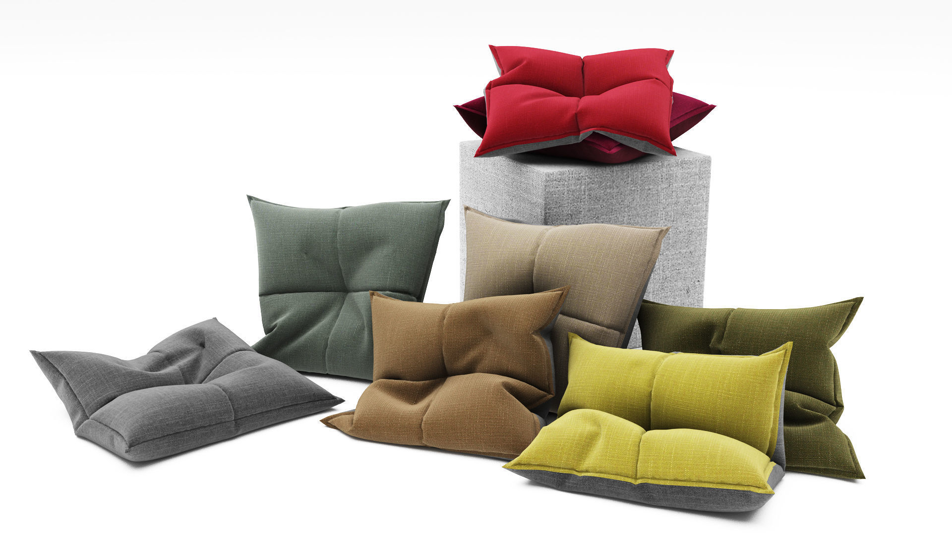 Pillows collection 102 3D model_5