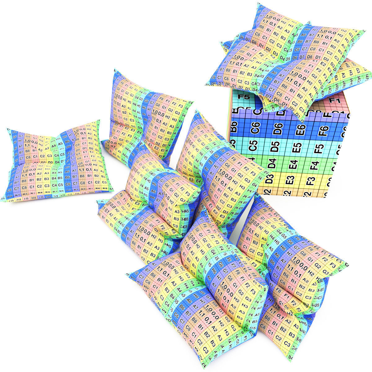 Pillows collection 102 3D model_7