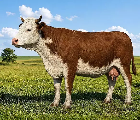 Cow rigged animated 
