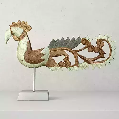 Antique Bird on Stand by Jeffan 2 3D model