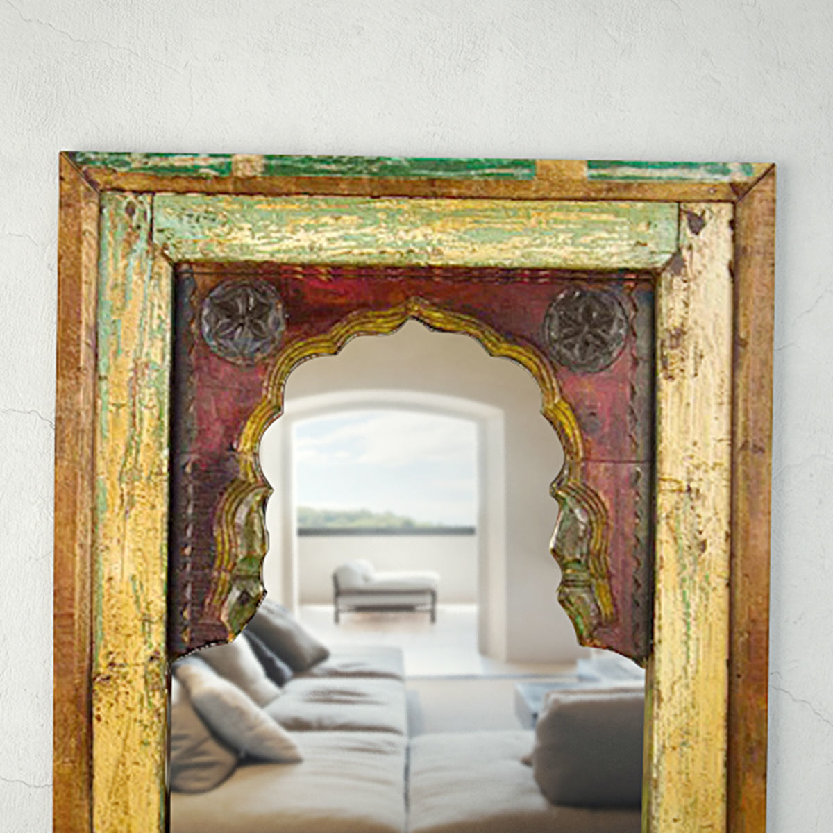 Antique Moorish Arched Mirror 3D model_4