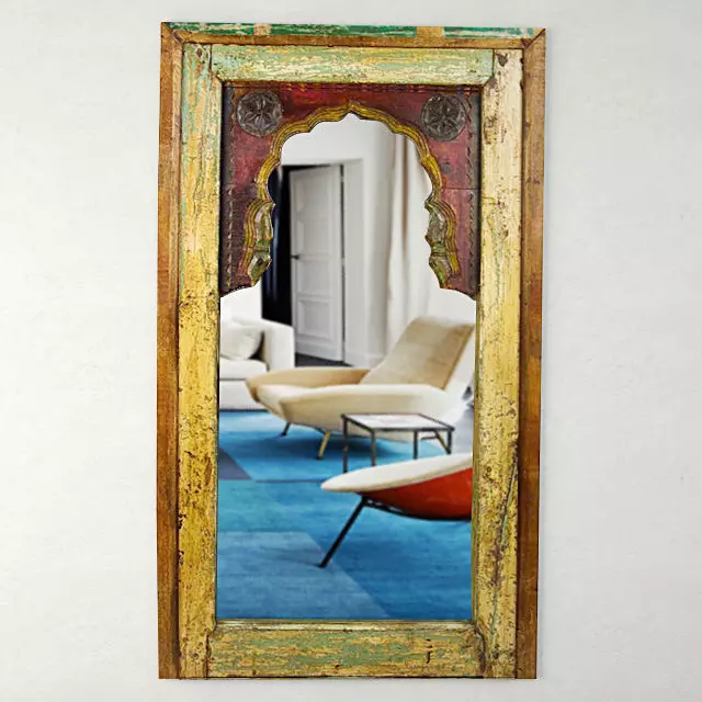 Antique Moorish Arched Mirror 3D model_0