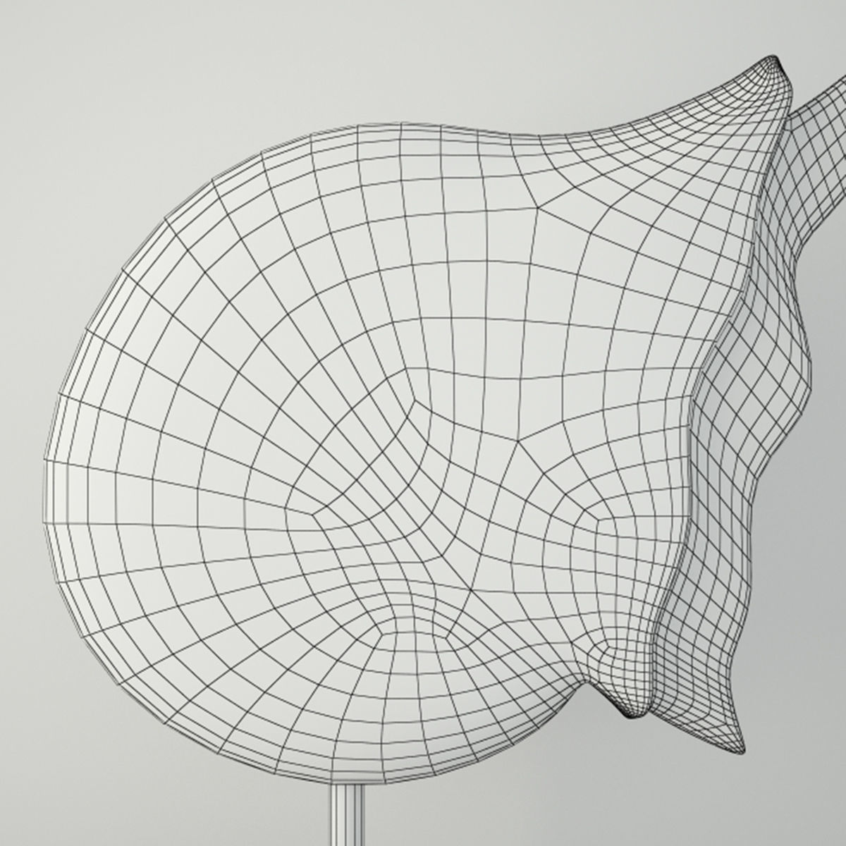 Balinese Wood Nautilus Shell Sculpture 3D model_4