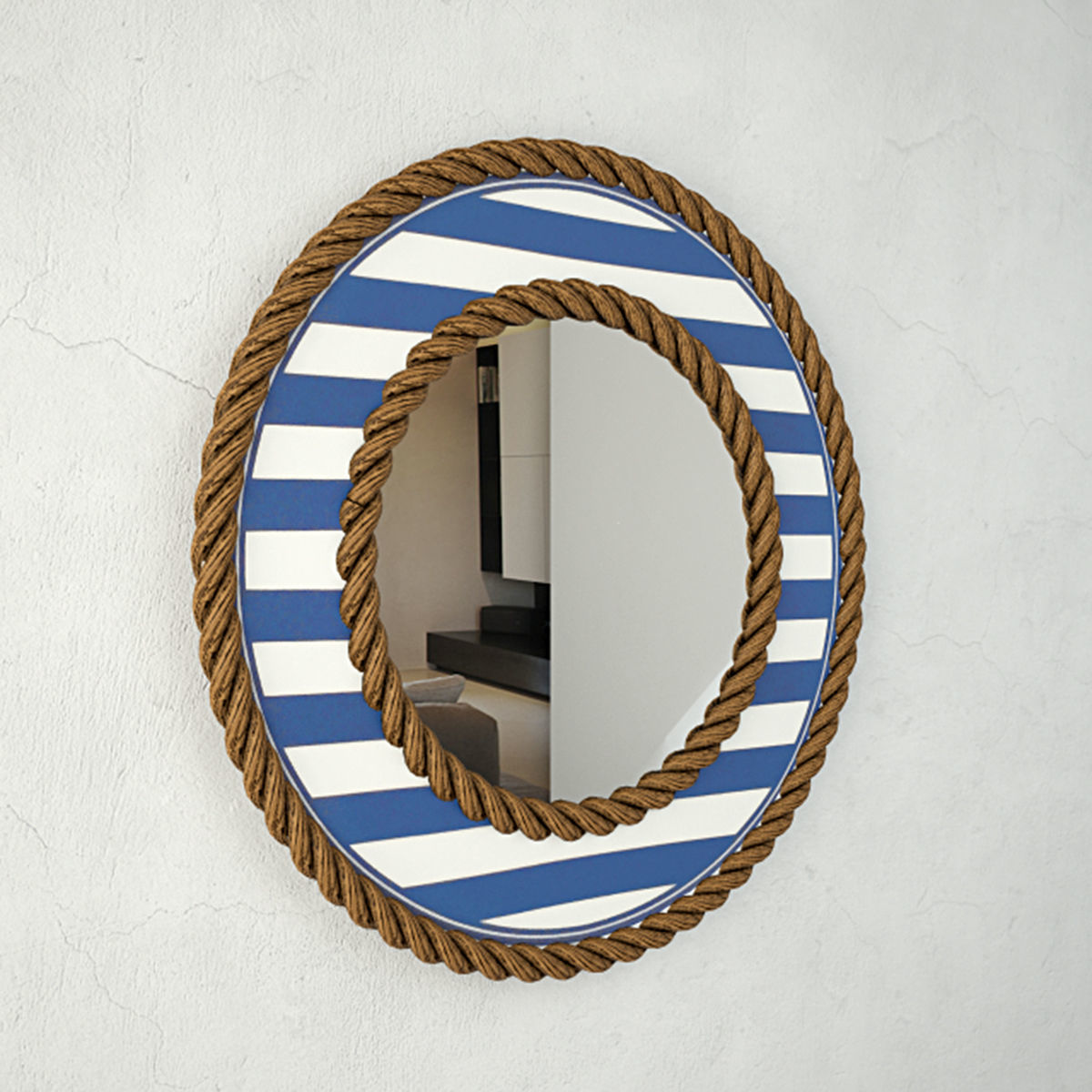 Beach Towel Striped Rope Mirror 3D model_1