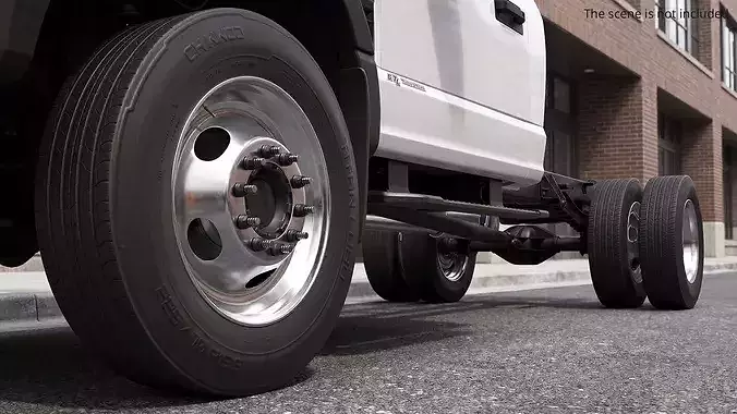 Heavy Duty Dually Wheels with Tire Assembly 3D model