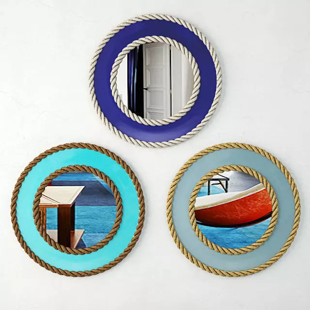 Nautical Rope Mirrors 3D model_0