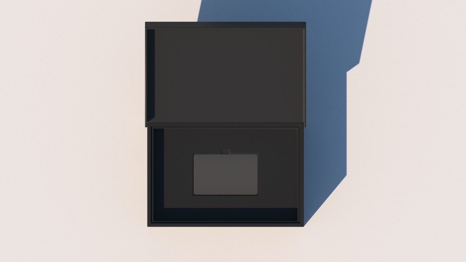 Holder box for card Low-poly 3D model_3