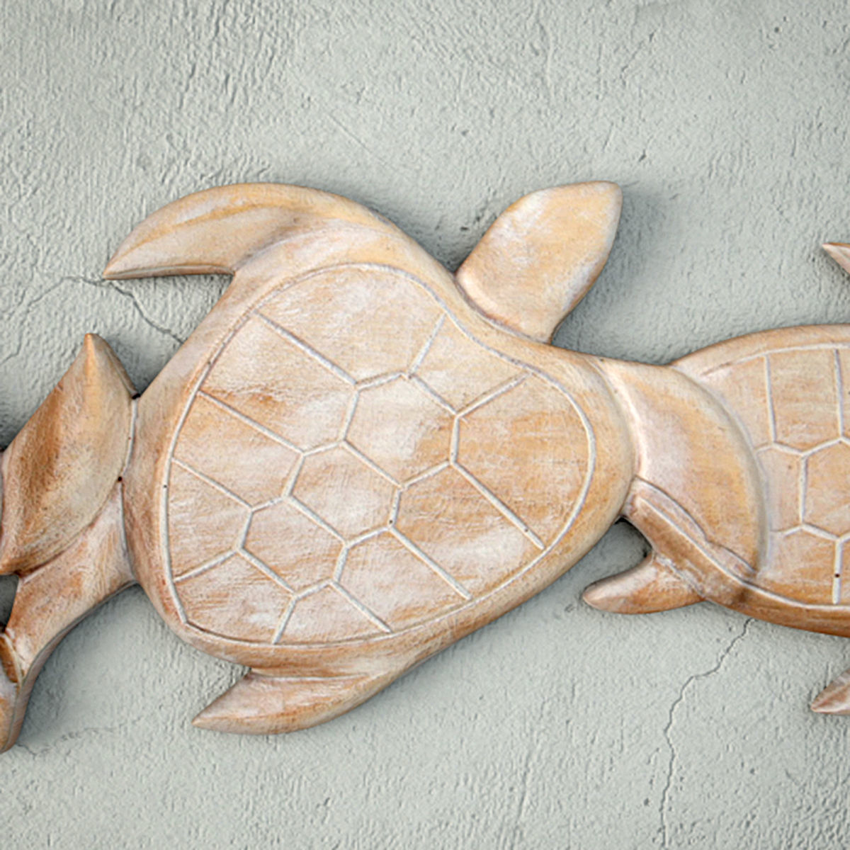 Relief Panel Carving Sea Turtle Trio 3D model_4