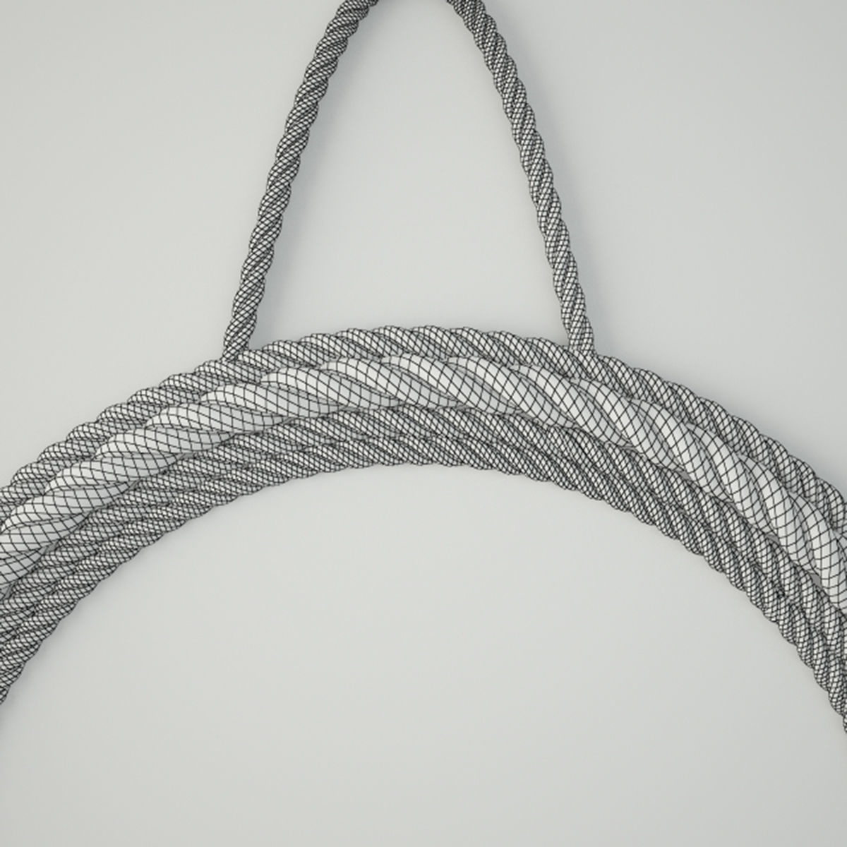 Round Jute Mirror by ZARA HOME 3D model_4