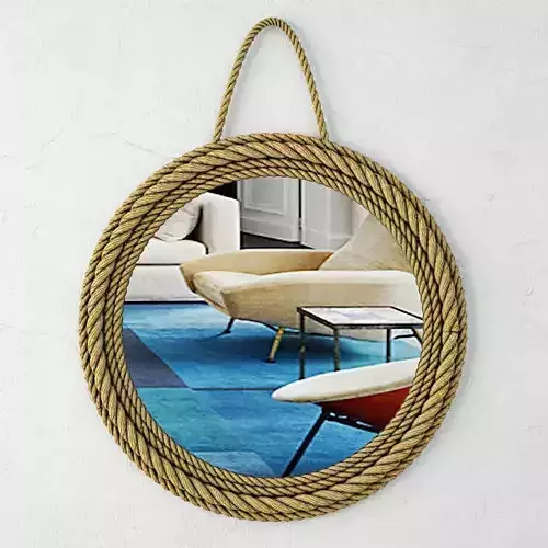 Round Jute Mirror by ZARA HOME